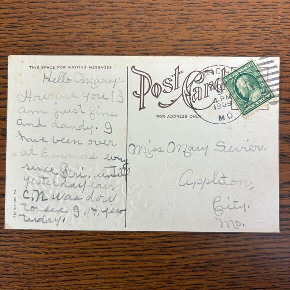 Antique Christmas Holiday Postcards Lot of 6 Early 1900s Nature Home Vintage - Picture 5 of 16